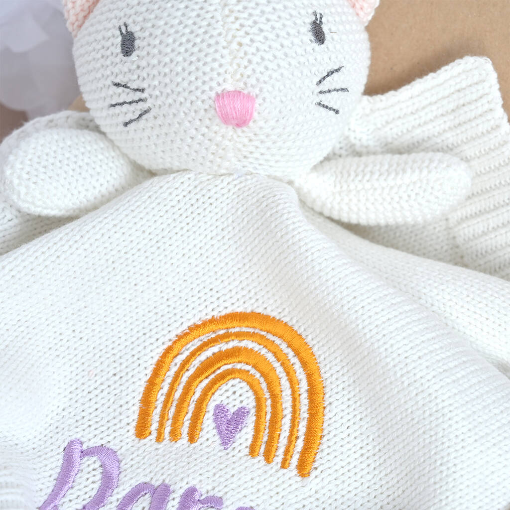 Personalised Kitten Comforter Baby Gift Set