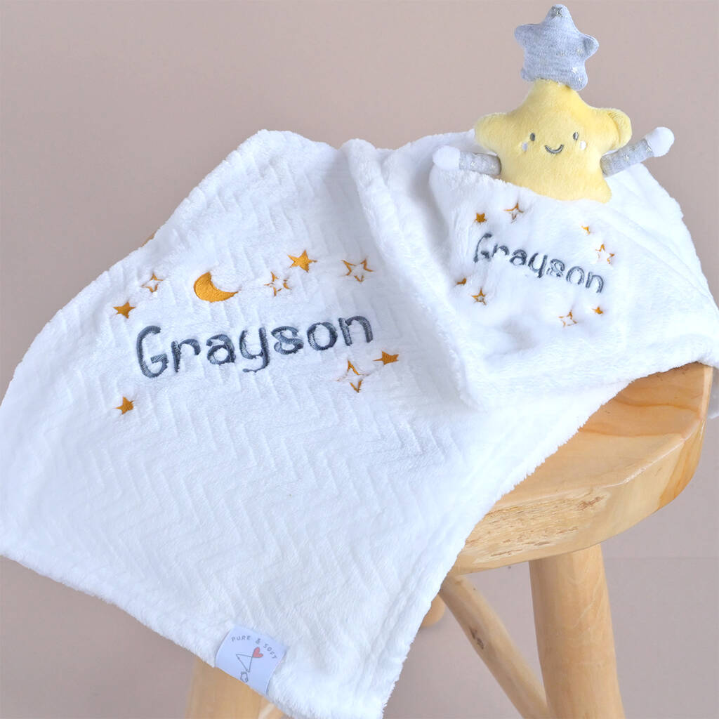 Personalised Star Newborn Baby Gift Set