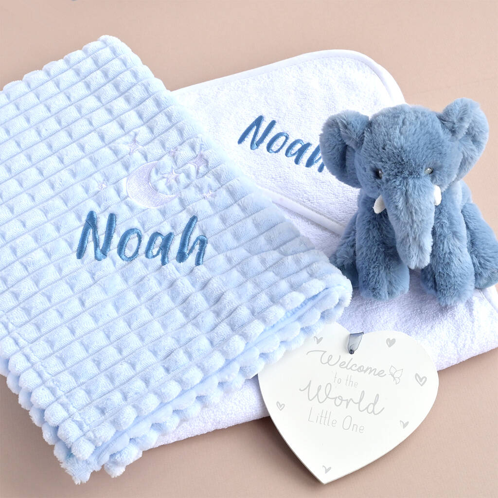 Welcome To The World Personalised Baby Gift Set