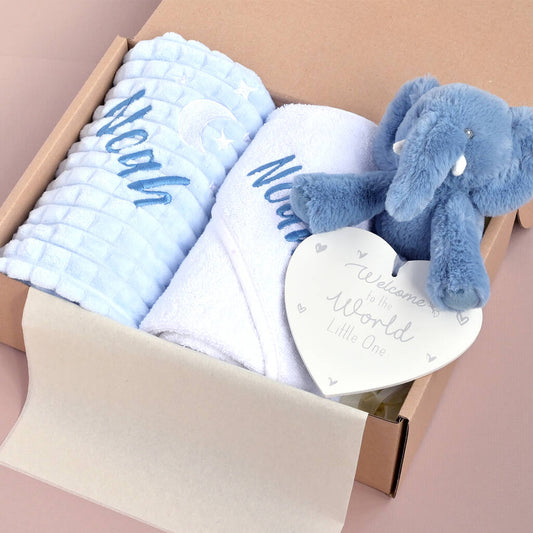 Welcome To The World Personalised Baby Gift Set