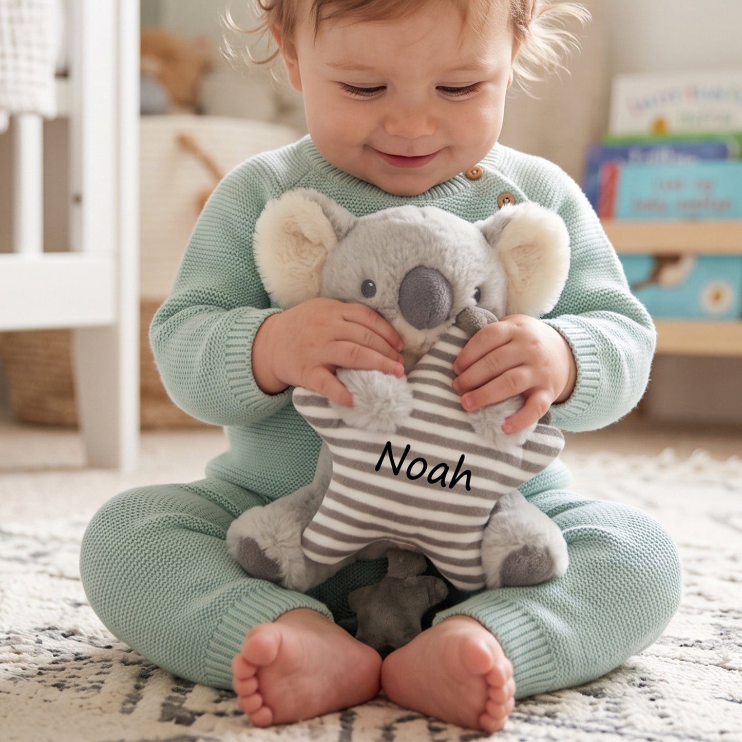 Personalised Musical Koala Comforter, Recycled