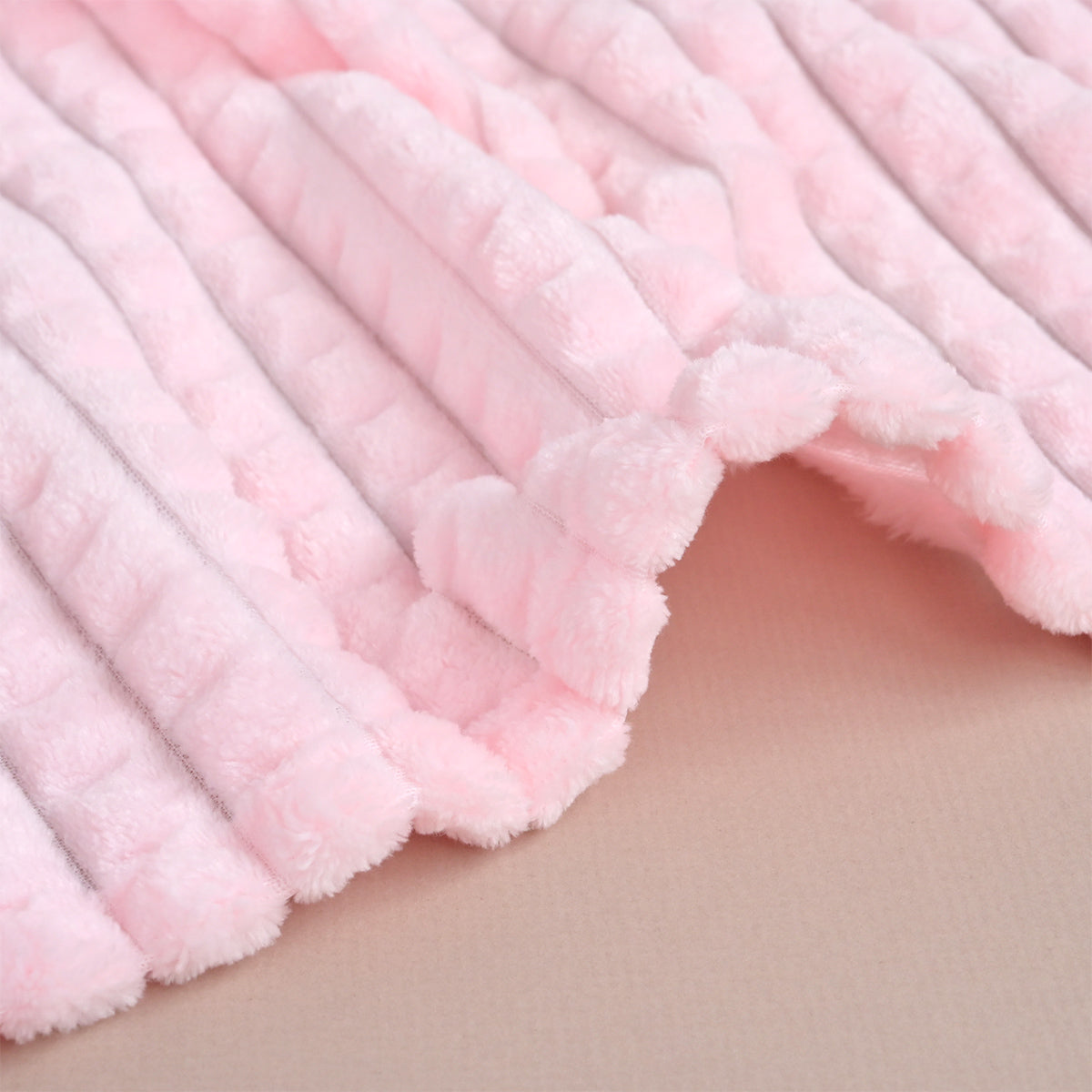 Personalised Ribbed Fleece Baby Blanket with Heart