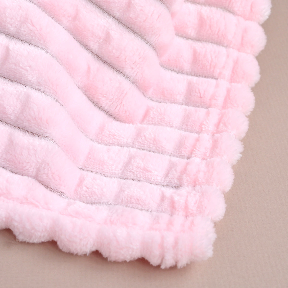 Personalised Ribbed Fleece Baby Blanket with Heart