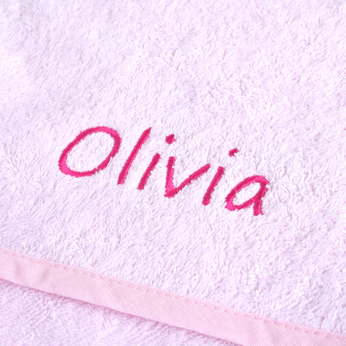 Personalised Pink Hooded Baby Towel