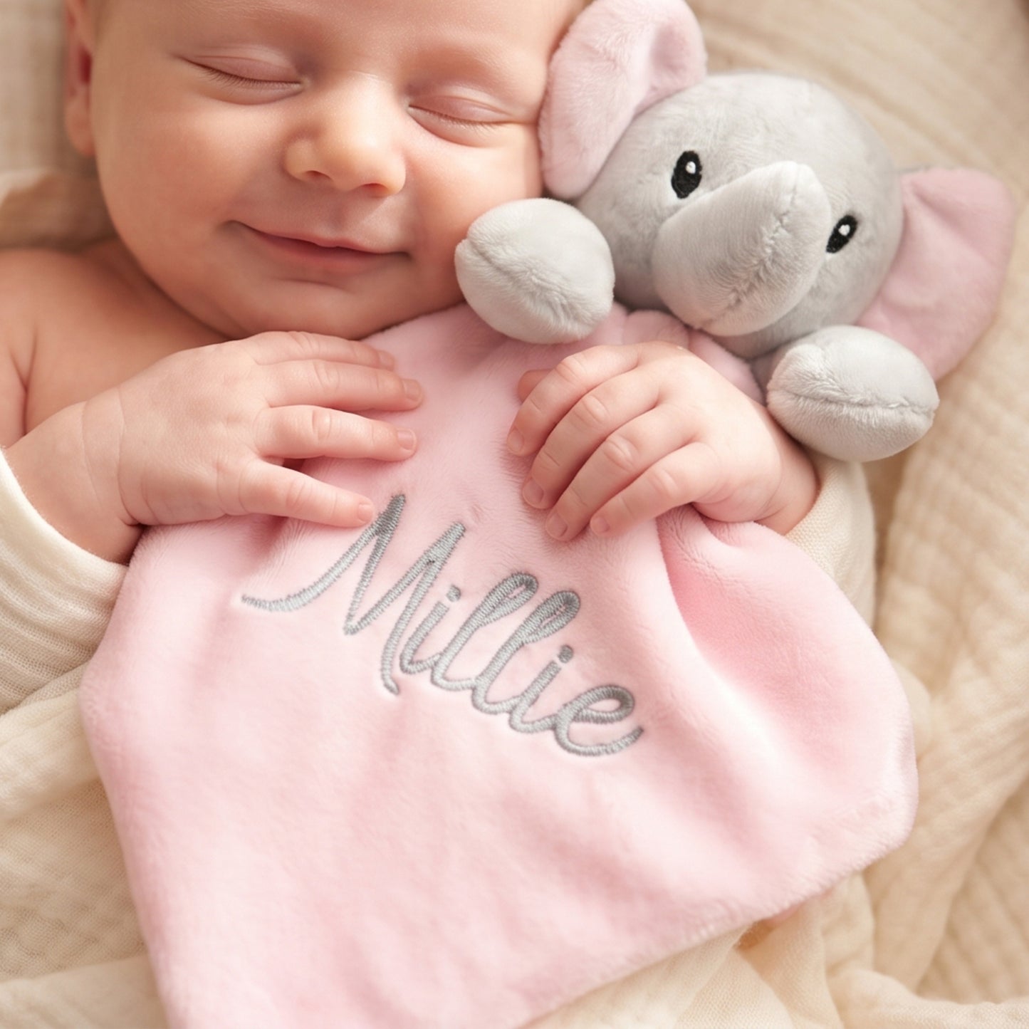 Personalised Pink Elephant Comforter