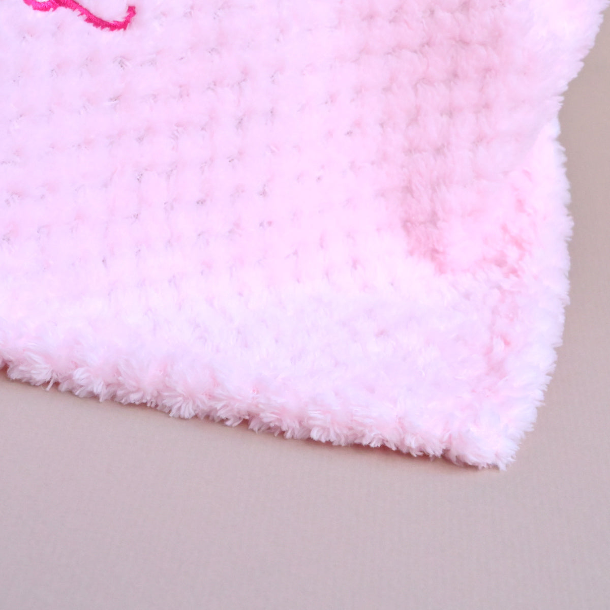 Personalised Baby Pink Textured Fleece Blanket