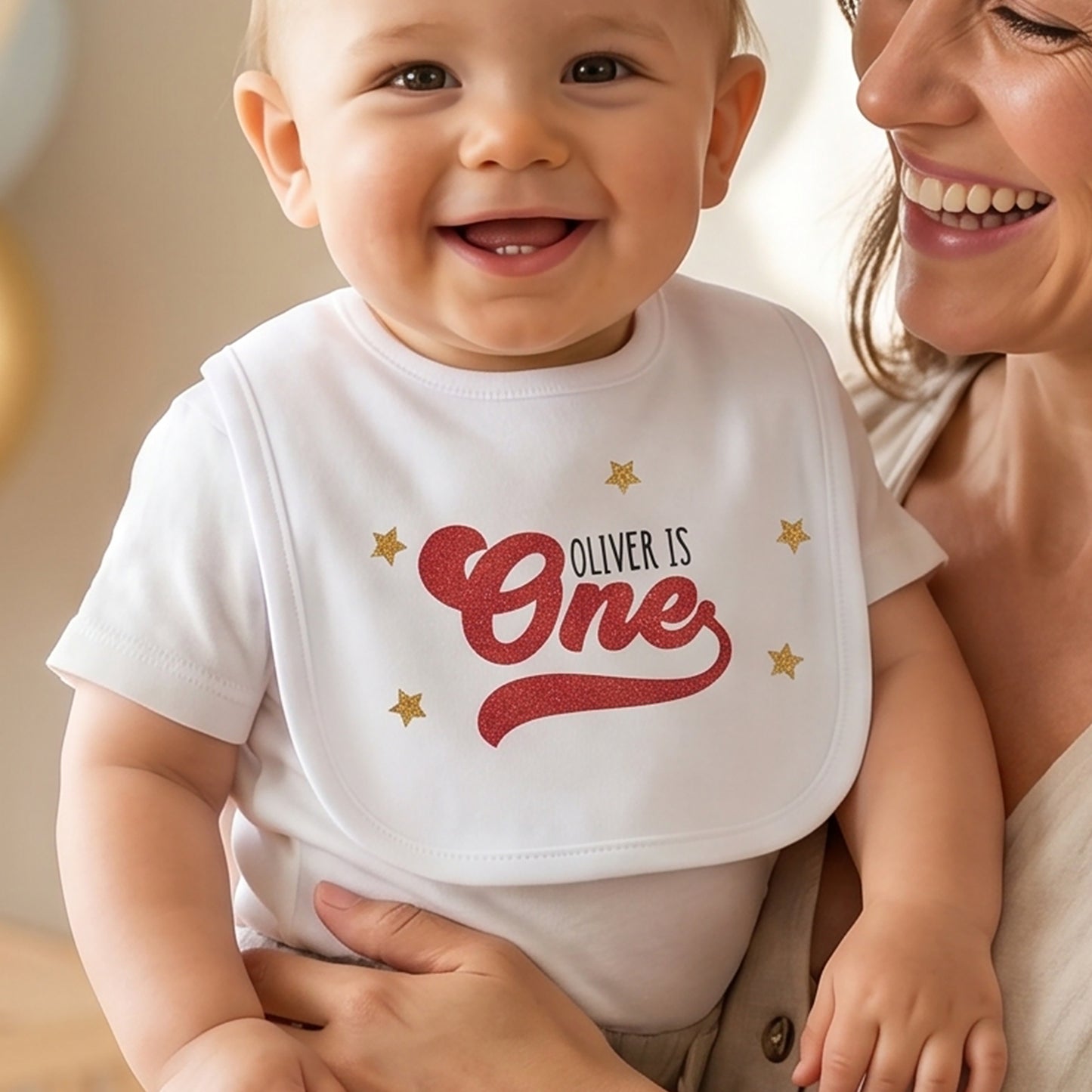Personalised "Is One" 1st Birthday Bib