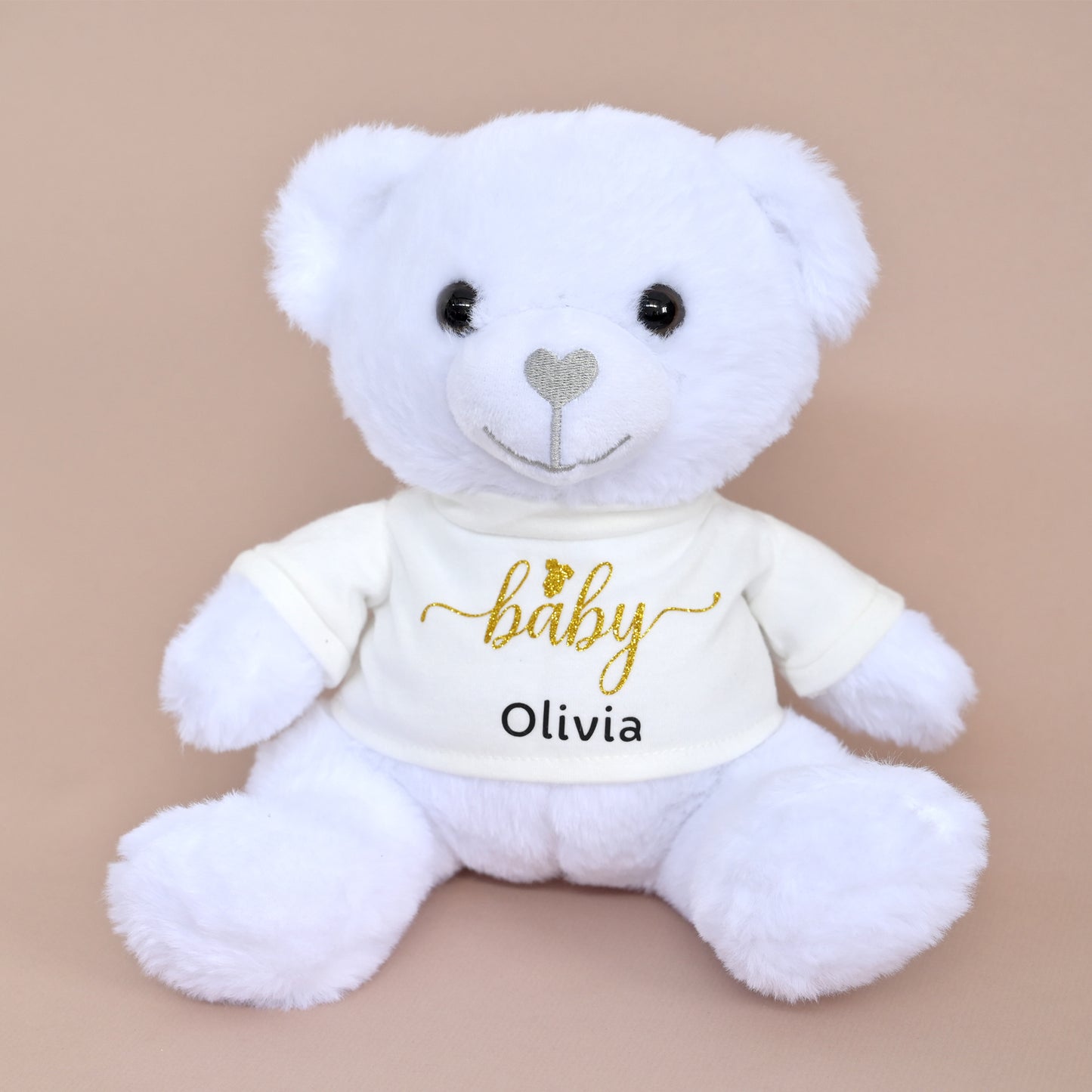 Personalised "Baby" Teddy Bear Soft Toy, White
