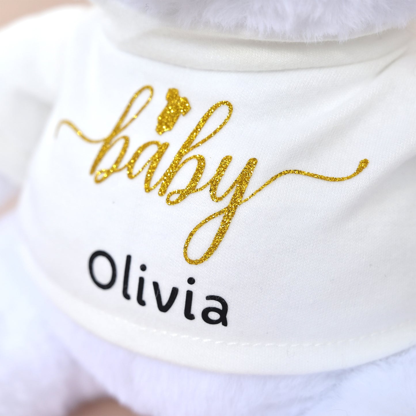 Personalised "Baby" Teddy Bear Soft Toy, White