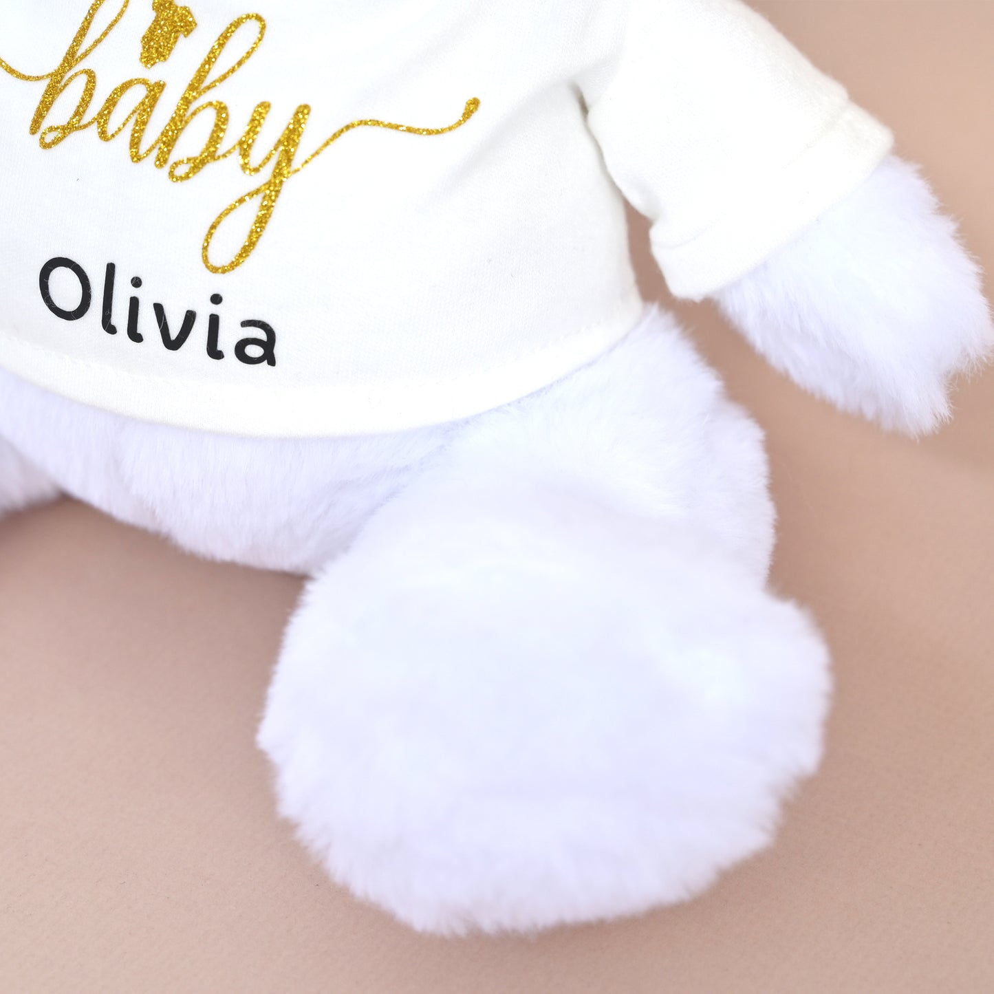 Personalised "Baby" Teddy Bear Soft Toy, White