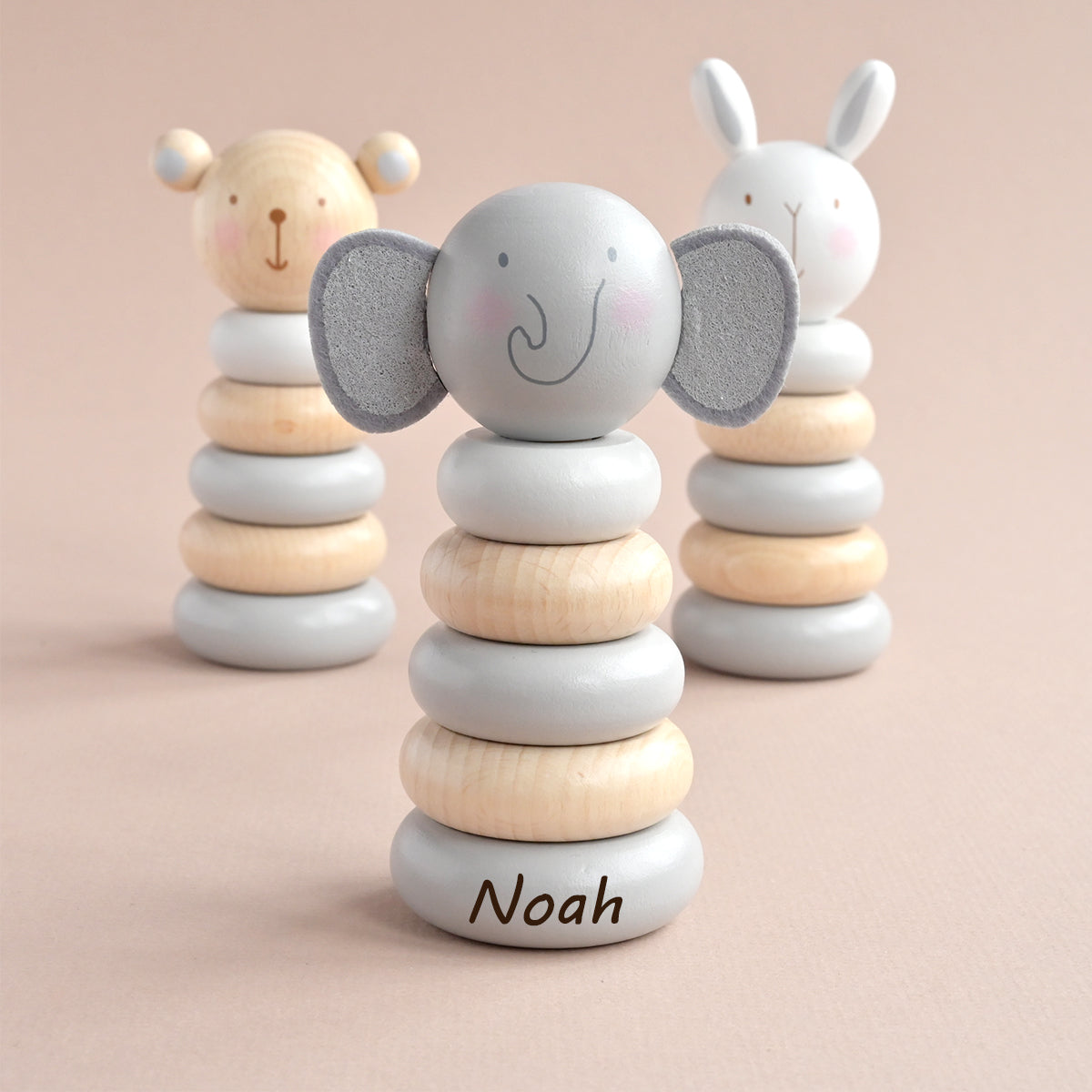 Personalised Unisex Wooden Stacker Toy