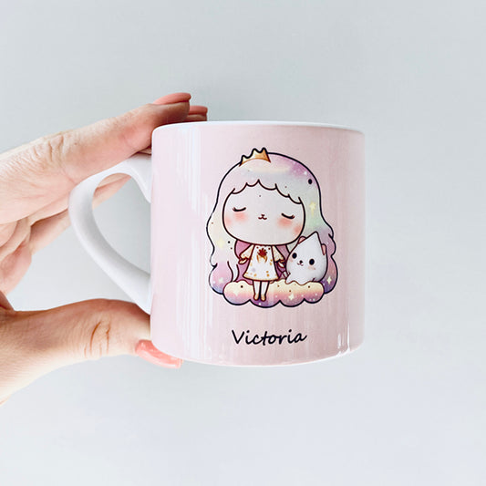 personalised kids mug with princess